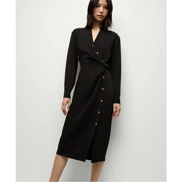 Veronica Beard Wright Midi Button Down Collared Dress US 6 - Picture 5 of 6